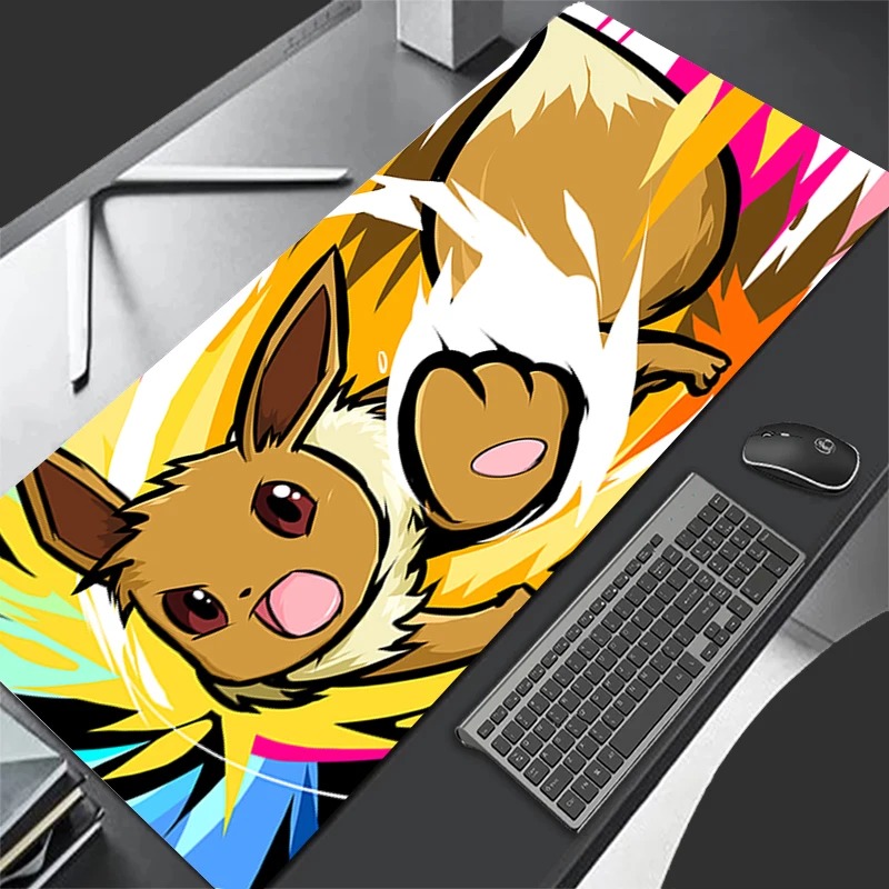 Pc Gaming Nzxt - P-Pokemon Eevee Anime Gaming-muismat, uitgebreide antislip