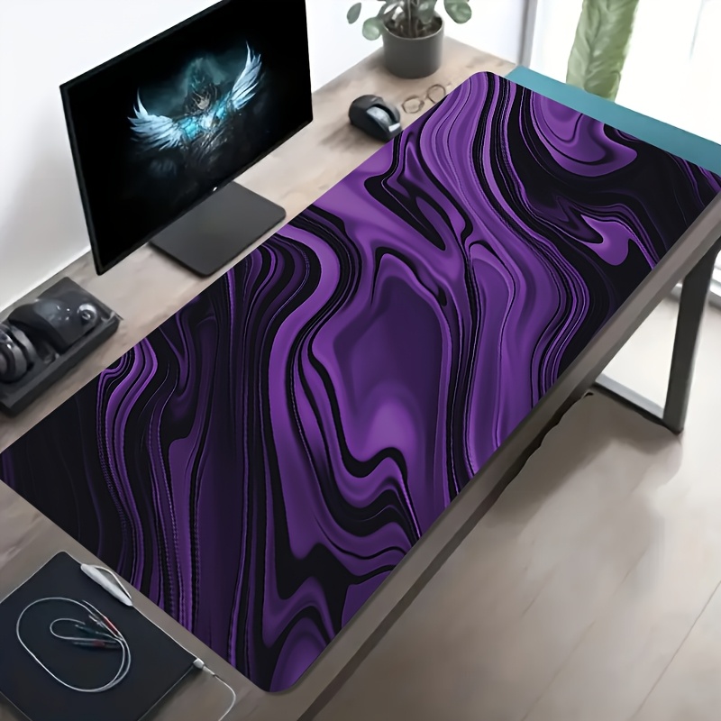 Pc Gaming Liquid - Paarse Zwarte Marmeren Vloeibare Metaal Uitgebreide
