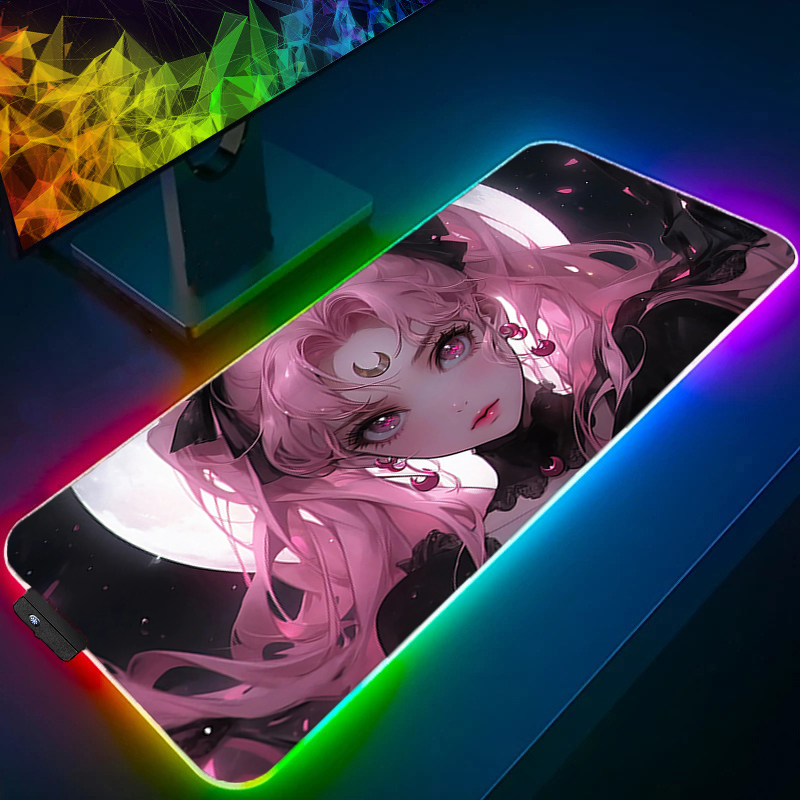 Pc Gaming Pink - RGB Grote Muismat Gamer Toetsenbord LED