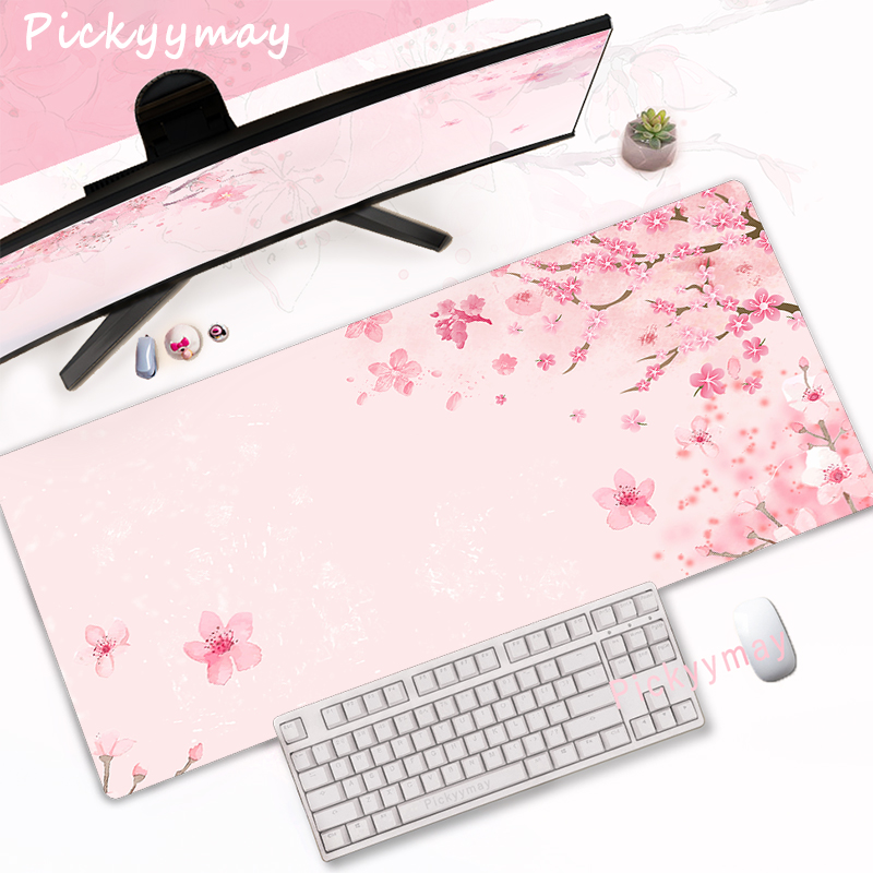 Pc Gaming Pink - CIFBUY Roze Kersenbloesem Gaming-muismat Grote uitgebreide
