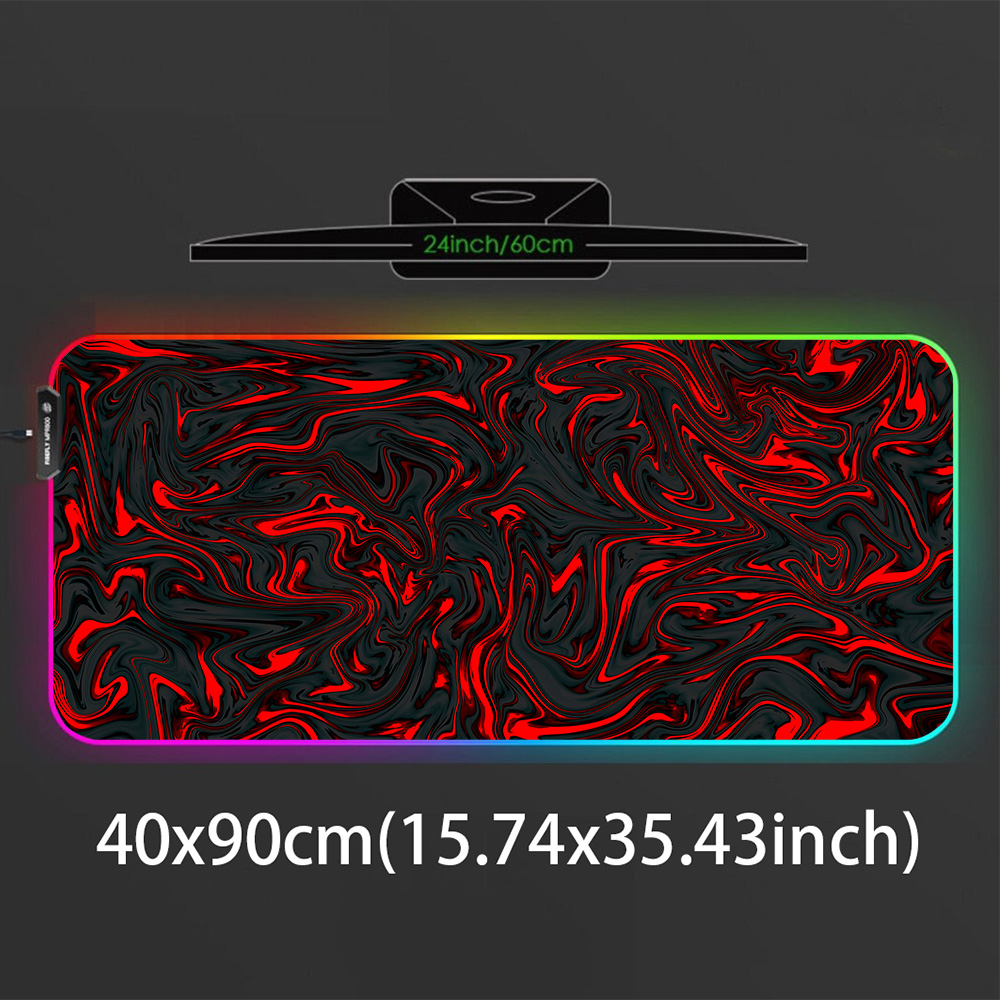 Muismat RGB Muismat Rood en Zw - Pc Gaming Liquid recensie en prijs