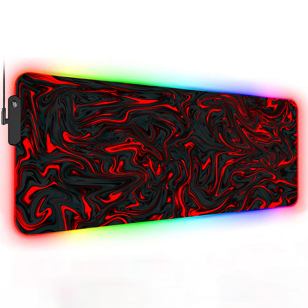 Muismat RGB Muismat Rood en Zw - Pc Gaming Liquid recensie en prijs