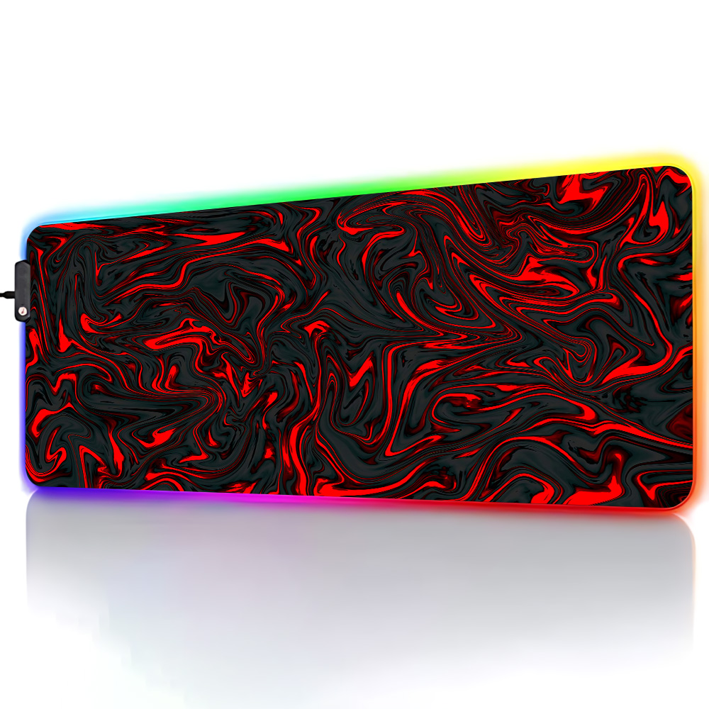 Muismat RGB Muismat Rood en Zw - Pc Gaming Liquid recensie en prijs