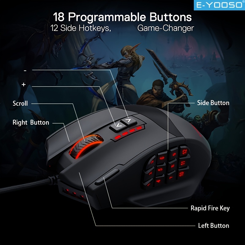 E-YOOSO RGB bedrade gamingmuis - Mouse Bungee Holder recensie en prijs