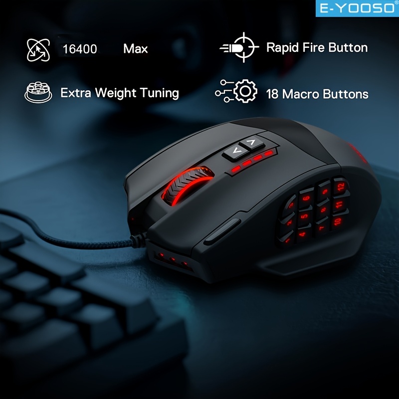 E-YOOSO RGB bedrade gamingmuis - Mouse Bungee Holder recensie en prijs