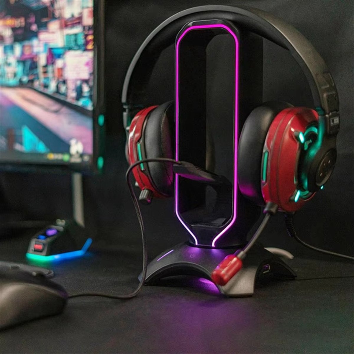 Stabiel - RGB Gaming-hoofdtele - Mouse Bungee Holder recensie en prijs