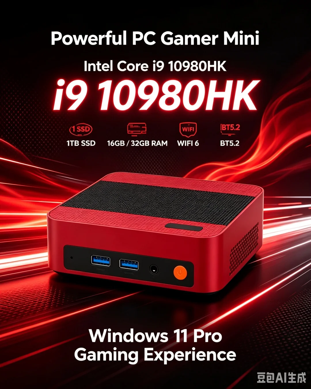 Lichtgele Mini PC Intel I9-109 - Pc Gaming Yellow recensie en prijs