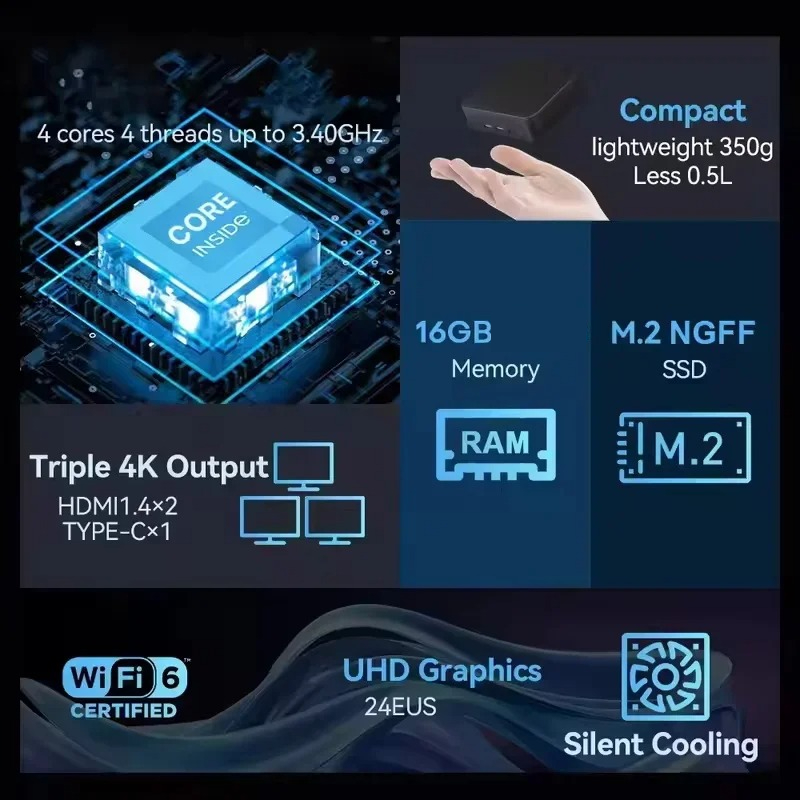 Nieuwe Intel Core i3 6100 MINI - Pc Gaming Intel recensie en prijs