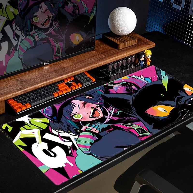 Anime Black Cat Gaming Muismat - Pc Gaming Yellow recensie en prijs