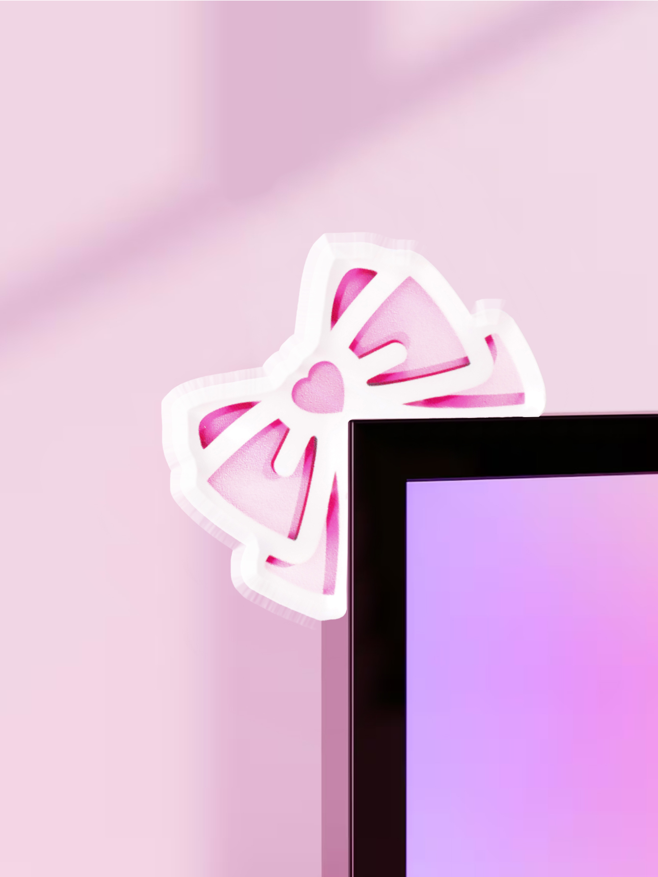 Kawaii Bow Monitor Decor Roze  - Pc Gaming Pink recensie en prijs