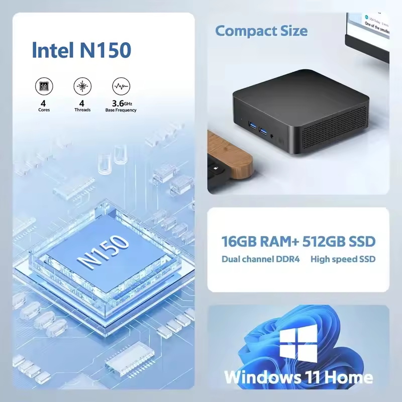 2026 Intel N150 Mini PC Draagb - Pc Gaming Gta 6 recensie en prijs